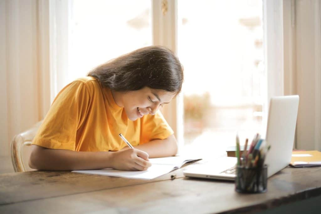 a child learning