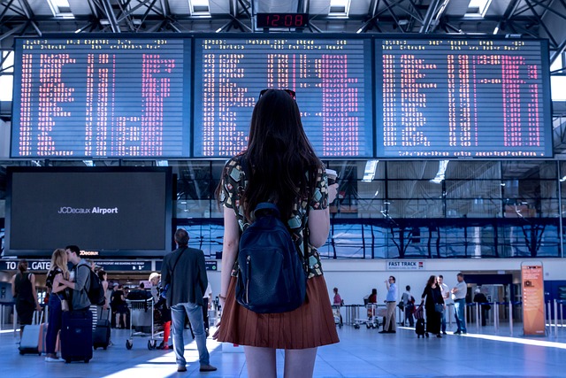 girl coming back from a  trip
