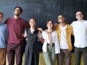 people taking group picture