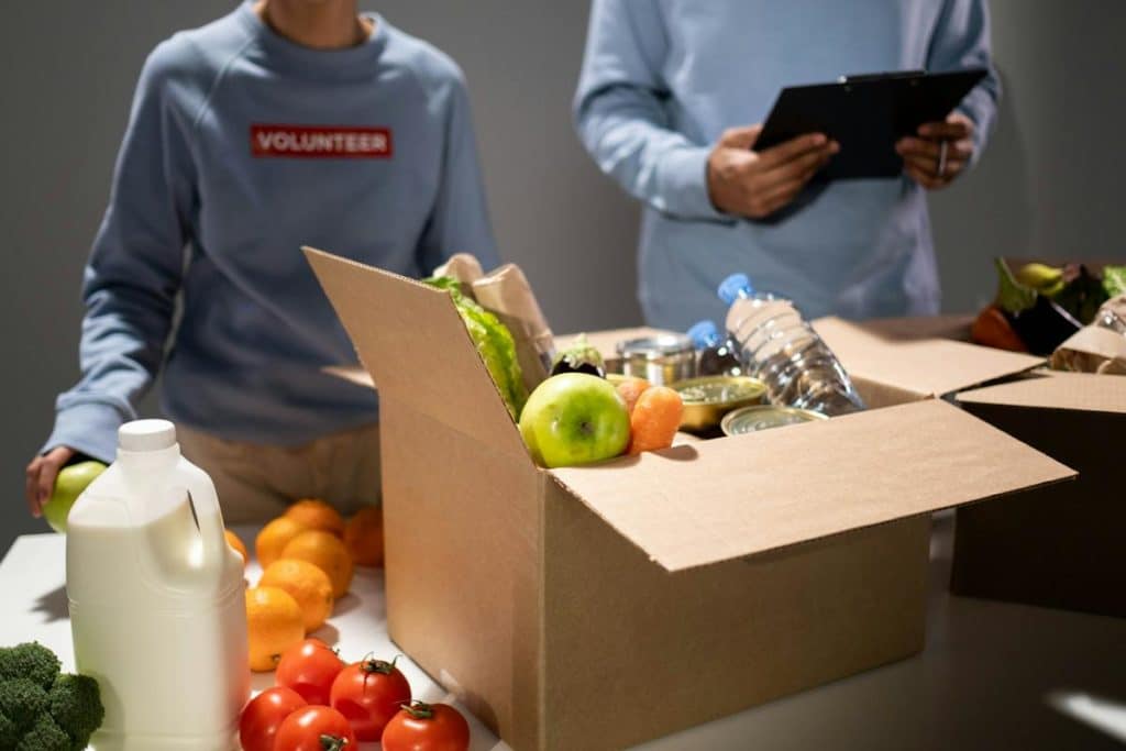 volunteer helping others