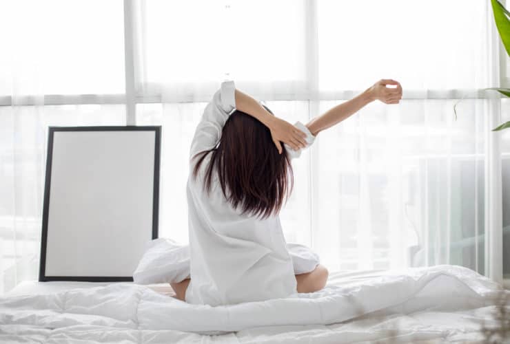 waking up