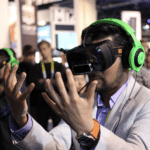 Man using VR headset